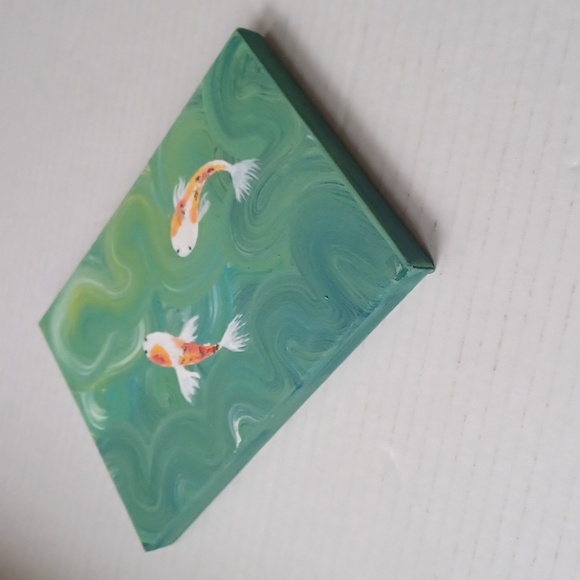 4/$80 "Goldfish" Canvas Painting - 5 in. x 7 in. Canvas - Picture 5 of 5